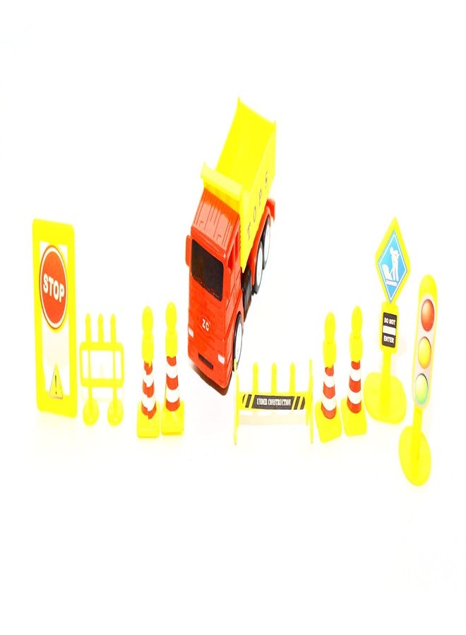 Globular Mini Construction Engineering Vehicle Team Truck 3 Pcs Vehicle Trucks Toys Play Set Automobile Police Car Toys Set for 3+ Year Children Kids - Image 3